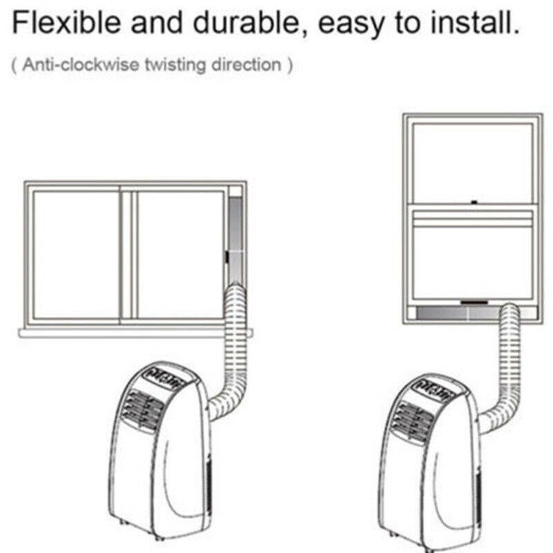 1.5M/2M Flexible Air Conditioner Exhaust Pipe Vent Hose Duct Outlet Diameter 130/150mm Telescopic Exhaust Duct