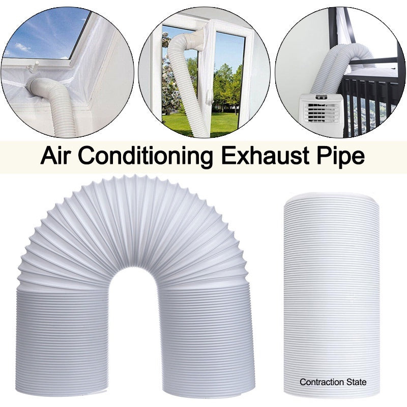 1.5M/2M Flexible Air Conditioner Exhaust Pipe Vent Hose Duct Outlet Diameter 130/150mm Telescopic Exhaust Duct