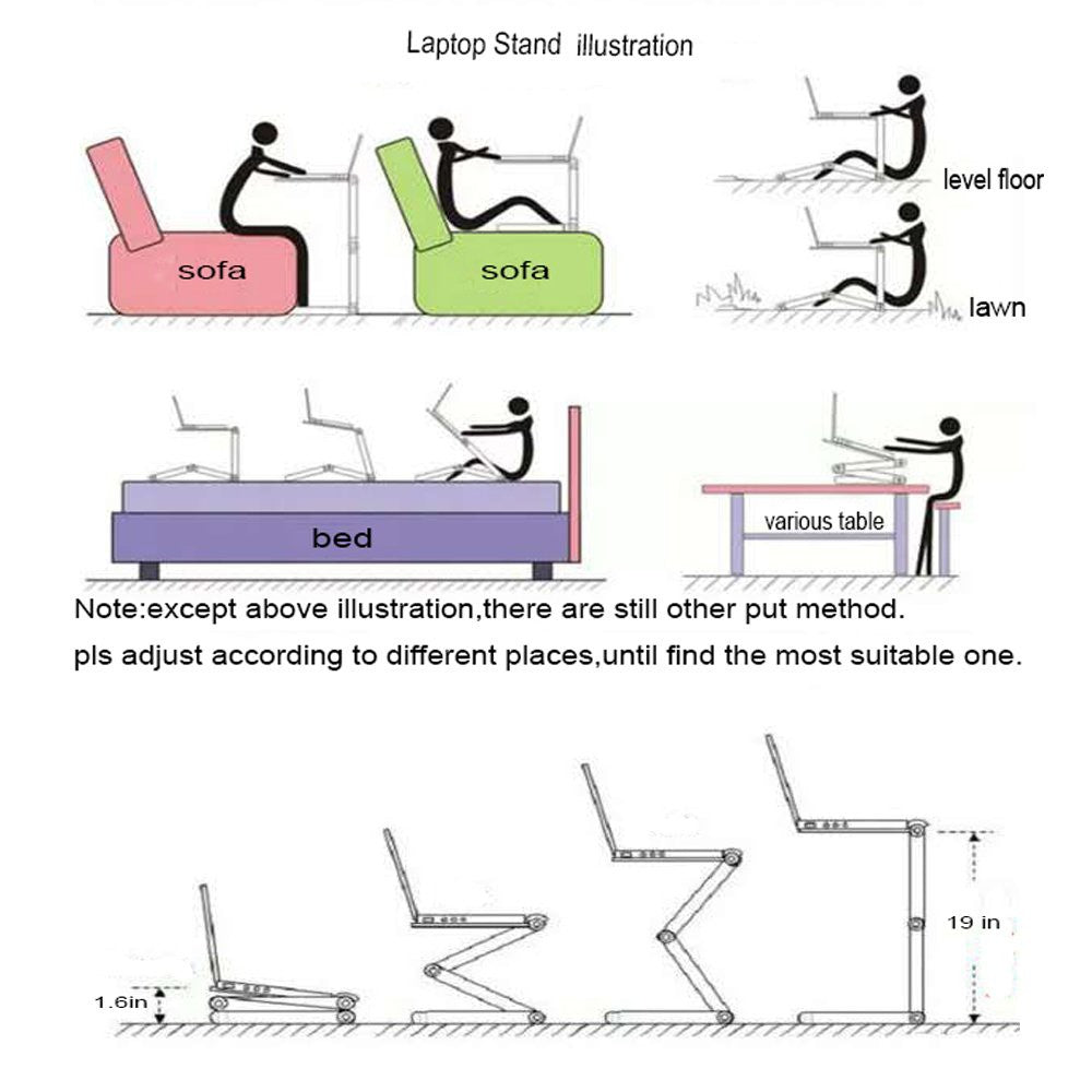 42cm Adjustable Vented Laptop stand