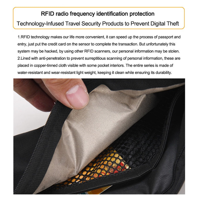 Sport Waist Wallet /Secure Travel Money Belt /Anti-Theft Passport Wallets for Men & Women With RFID Blocking