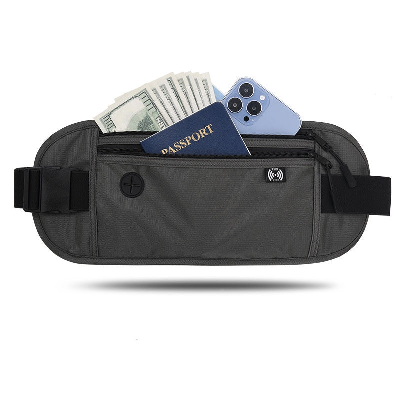 Sport Waist Wallet /Secure Travel Money Belt /Anti-Theft Passport Wallets for Men & Women With RFID Blocking