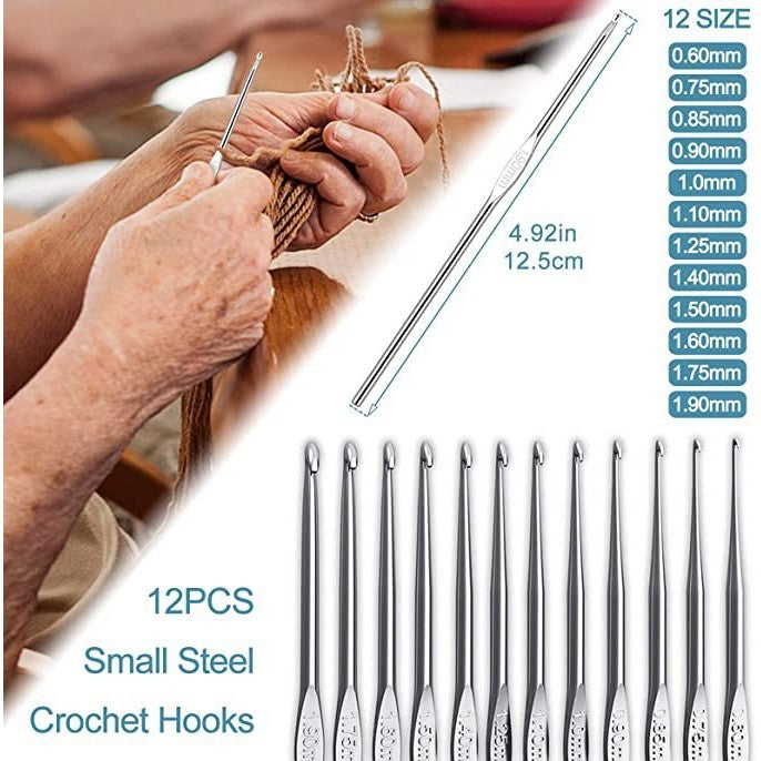 DIY Crochet Complete Material Pack Portable Knitting Tools Crochet Set Yarn Knitting Needles Sewing Tools