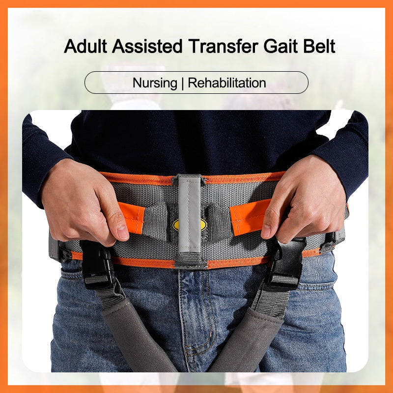 Transfer Gait Belt Secure Walking Gait Transfer Belt for Elderly and Patient Care Adjustable Size