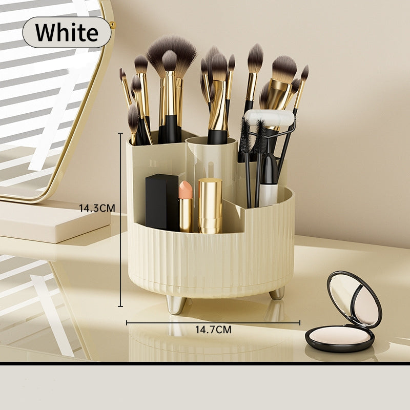 360° Rotary Makeup Brush Storage Box With Cover Dust Proof Makeup Brush Holder