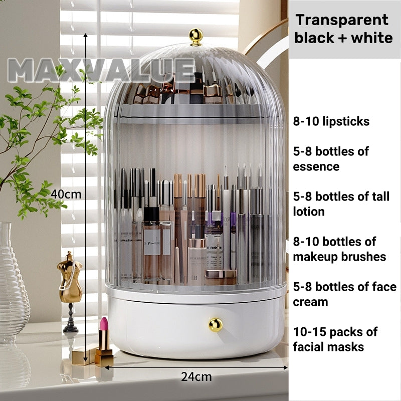 360° Rotary Makeup Brush Storage Box With Cover Dust Proof Makeup Brush Holder