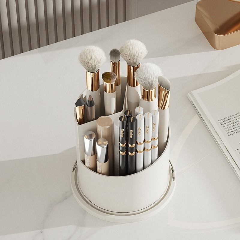 360° Rotary Makeup Brush Storage Box With Cover Dust Proof Makeup Brush Holder
