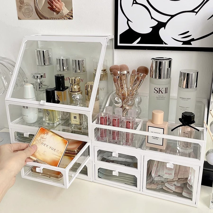 Makeup Organizer Cosmetic Organiser Large Capacity For Skincare Products Stackable Storage Box