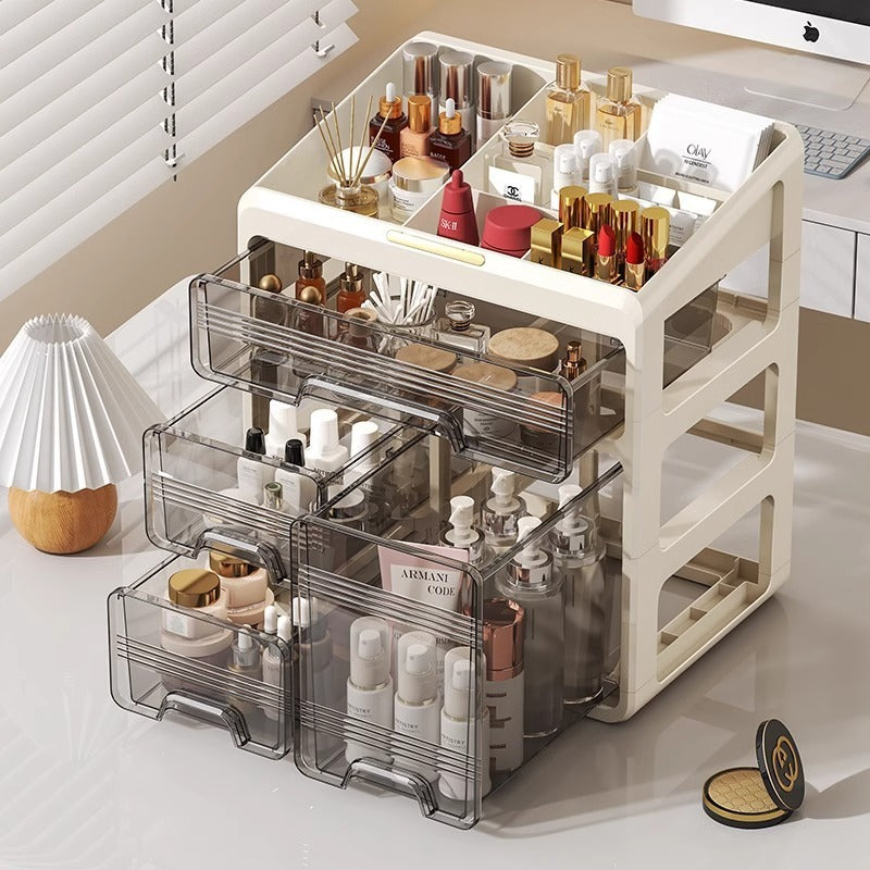 Dressing Table Makeup Organizer Cosmetic Storage Box Desktop Skincare Organizer