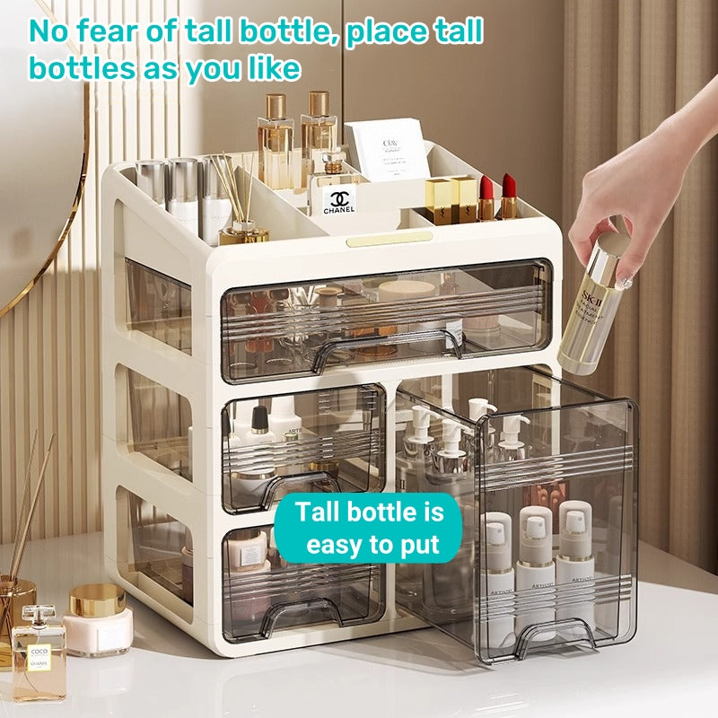 Dressing Table Makeup Organizer Cosmetic Storage Box Desktop Skincare Organizer