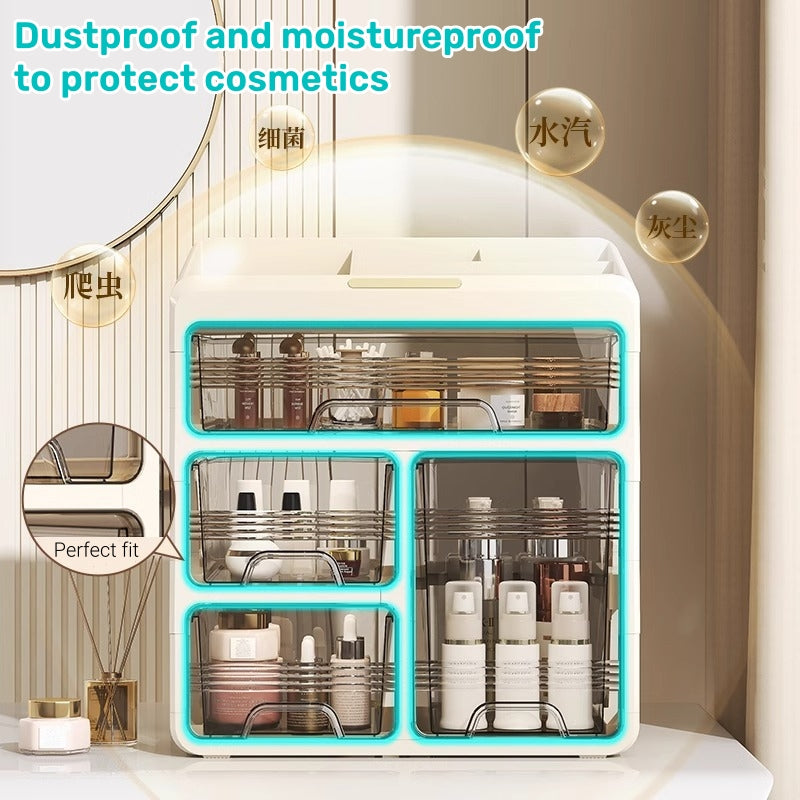 Dressing Table Makeup Organizer Cosmetic Storage Box Desktop Skincare Organizer