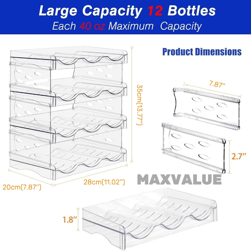 Wine Rack Water Flask Bottle Organizer Thermos Holder Multi-layer Transparent Fridge Organiser
