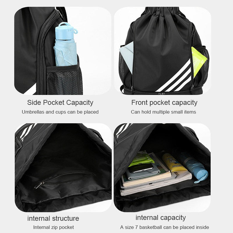 Basketball Backpack Gym Sports Travel Luggage Bag Oxford Waterproof With Independent Shoe Warehouse