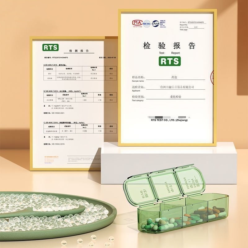Portable Pill Box Three Meals A Day Sub-pack Medicine Dispenser 7-day Reminder Medicine Box