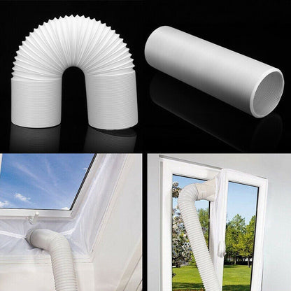 1.5M/2M Flexible Air Conditioner Exhaust Pipe Vent Hose Duct Outlet Diameter 130/150mm Telescopic Exhaust Duct