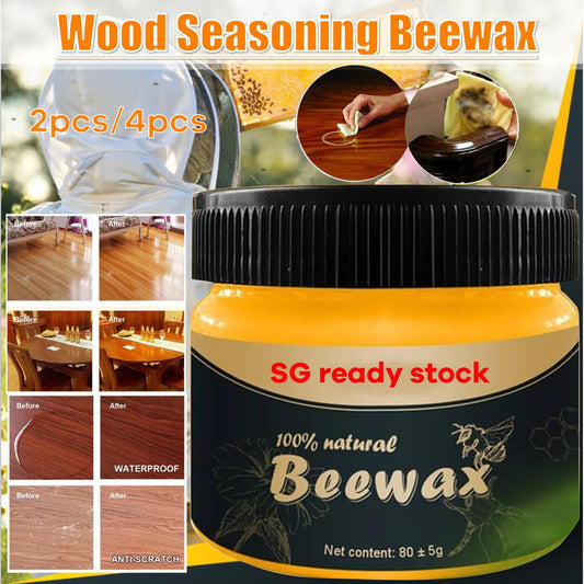4pcs Mintiml Wood Seasoning Beewax Floor beeswax Furniture care polishing waterproof