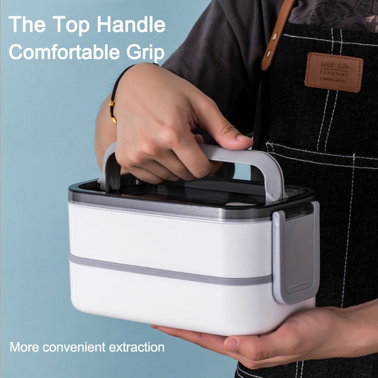 304 Stainless Steel Lunch Box Bento Box Double compartment Portable Lunch Box Suitable for Microwave