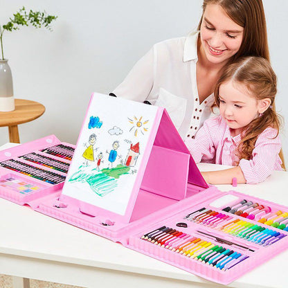 Kids 208pcs/150pcs Art Set Drawing Marker Painting Color Pen Crayon Pastel Set