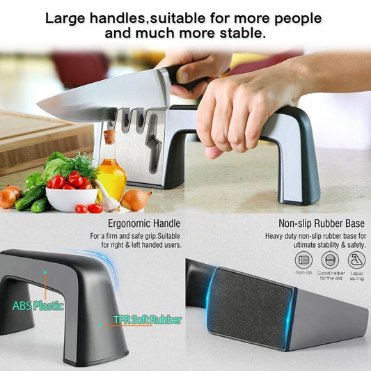 Knife Sharpener 4 Stage Kitchen Whetstone