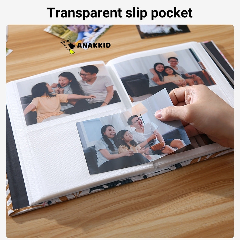 4R Photo Album 200 Sheets Insert Type Photobook 6 Inch Photo Cloth Album Christmas Gifts