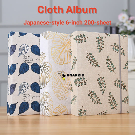 4R Photo Album 200 Sheets Insert Type Photobook 6 Inch Photo Cloth Album Christmas Gifts