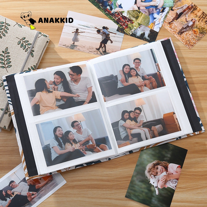 4R Photo Album 200 Sheets Insert Type Photobook 6 Inch Photo Cloth Album Christmas Gifts