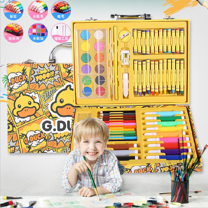 Kids 208pcs/150pcs Art Set Drawing Marker Painting Color Pen Crayon Pastel Set