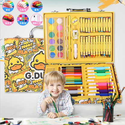 Kids 208pcs/150pcs Art Set Drawing Marker Painting Color Pen Crayon Pastel Set