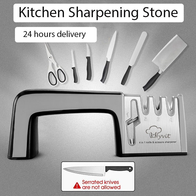 Knife Sharpener 4 Stage Kitchen Whetstone