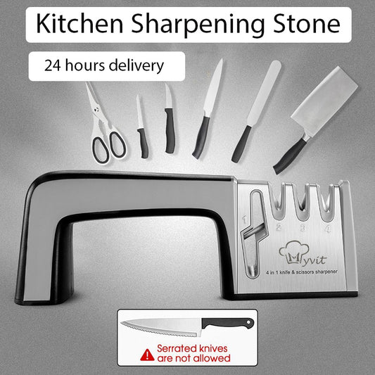 Knife Sharpener 4 Stage Kitchen Whetstone