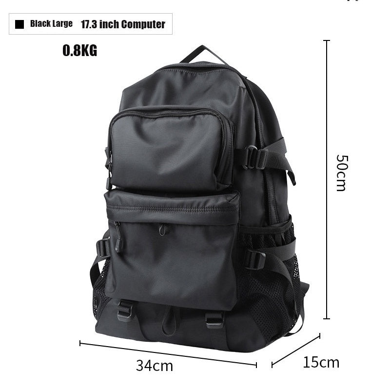 Japanese Trendy Backpack Men's Anti-theft Travel Backpack College Student School Bag Computer Bag