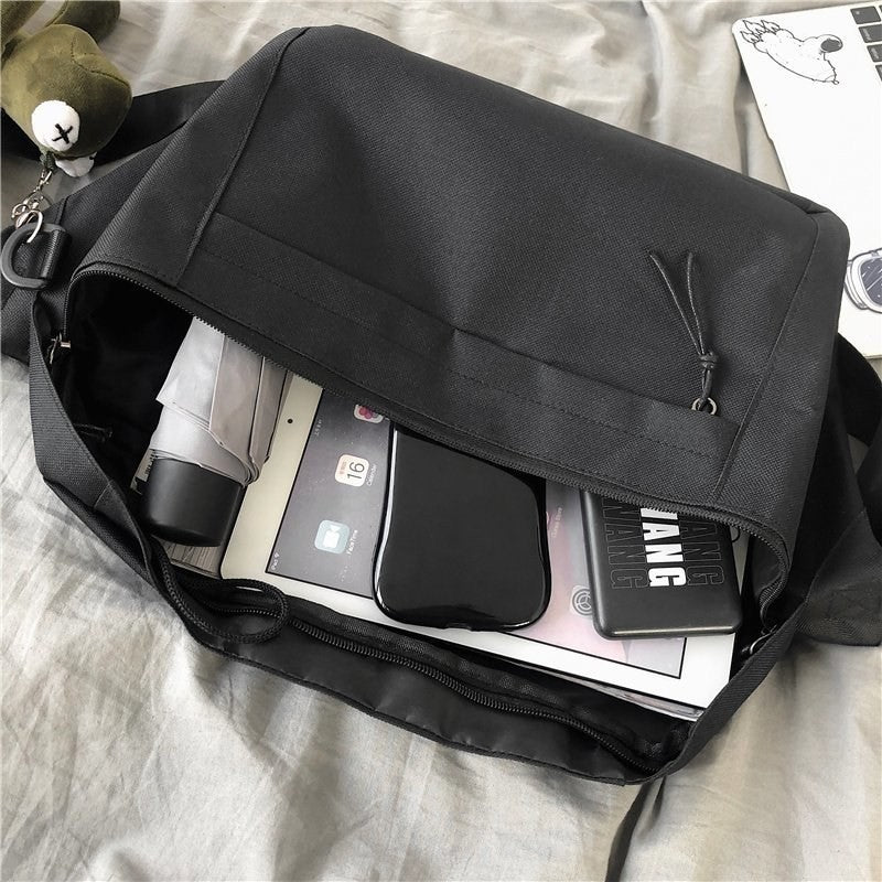 Large-capacity Functional Chest Bag Canvas Crossbody Bag Fashion Waist Bag Shoulder Bag for Men Women Couple