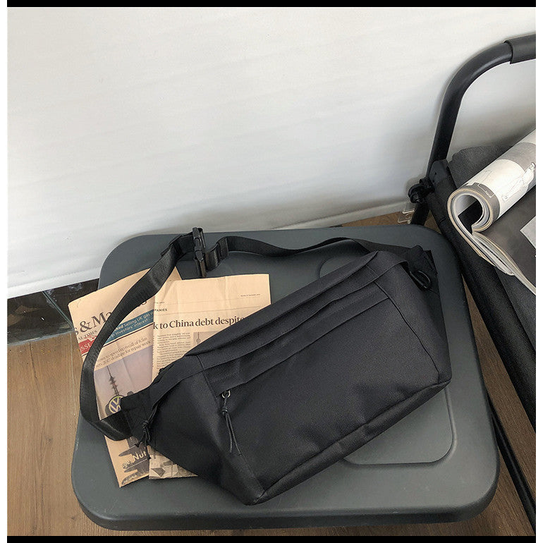 Large-capacity Functional Chest Bag Canvas Crossbody Bag Fashion Waist Bag Shoulder Bag for Men Women Couple