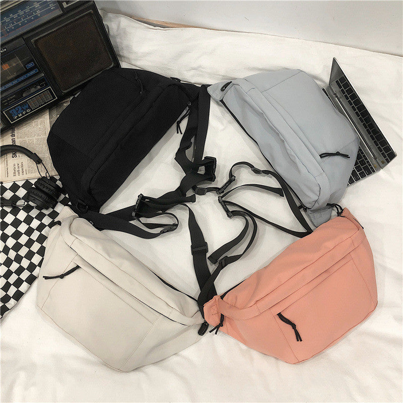 Large-capacity Functional Chest Bag Canvas Crossbody Bag Fashion Waist Bag Shoulder Bag for Men Women Couple