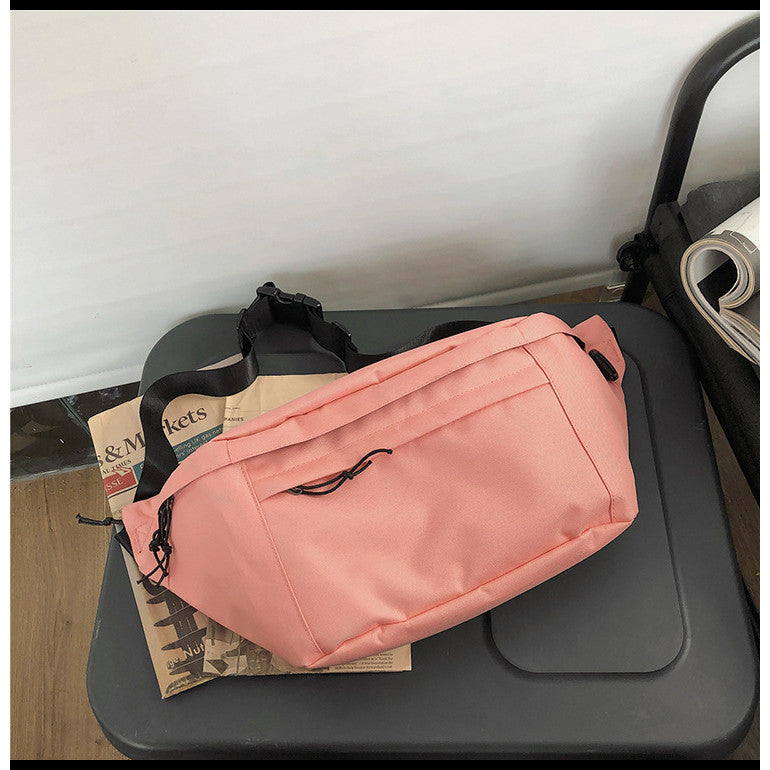 Large-capacity Functional Chest Bag Canvas Crossbody Bag Fashion Waist Bag Shoulder Bag for Men Women Couple