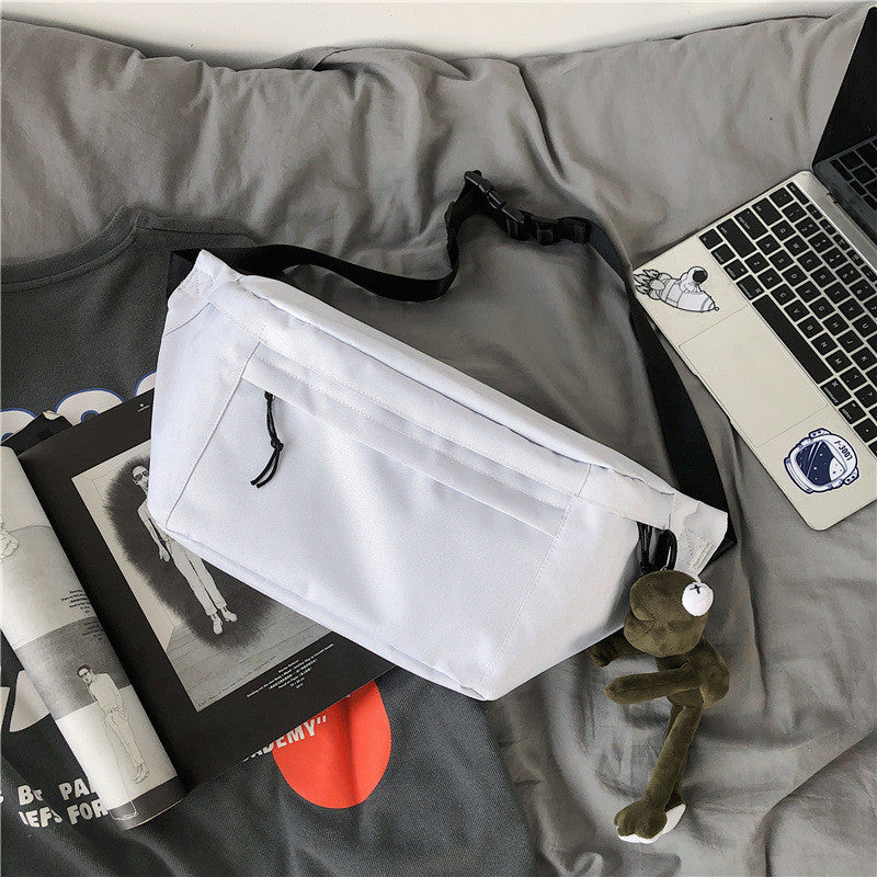 Large-capacity Functional Chest Bag Canvas Crossbody Bag Fashion Waist Bag Shoulder Bag for Men Women Couple