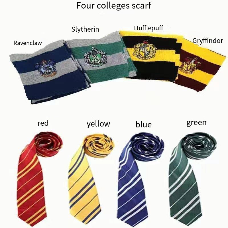 7PCS Harry Potter Costume Robe Cape Cloak Halloween Adult Kids Cosplay Magic Suit Gryffindor Slytherin Hufflepuff