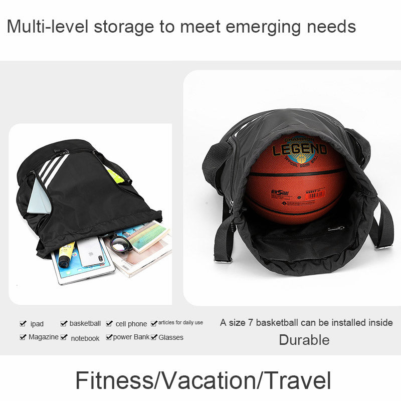 Basketball Backpack Gym Sports Travel Luggage Bag Oxford Waterproof With Independent Shoe Warehouse