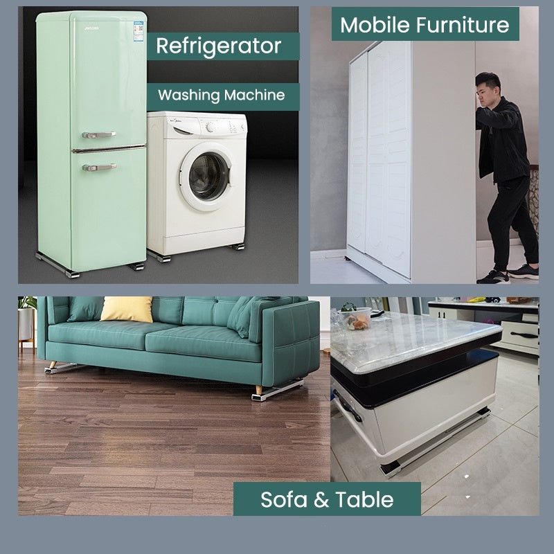 Washing Machine Base With 360° Wheels Fridge Roller Base Washing Machine Rack Refrigerator Stand Movable
