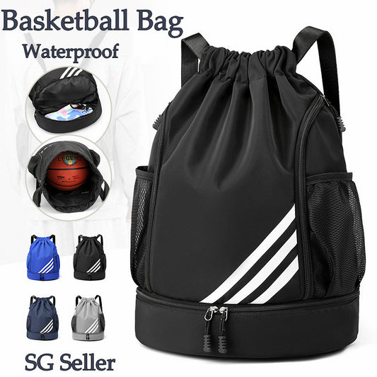 Basketball Backpack Gym Sports Travel Luggage Bag Oxford Waterproof With Independent Shoe Warehouse