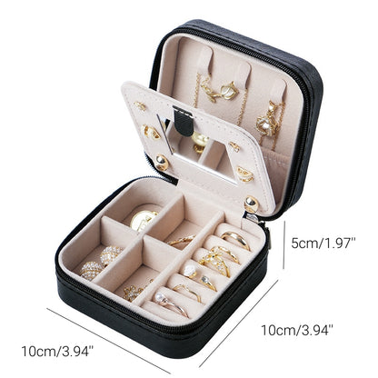 Travel Jewelry Storage Box Velvet Portable PU Leather Earring | Ring | Bracelet | Necklace Organizer