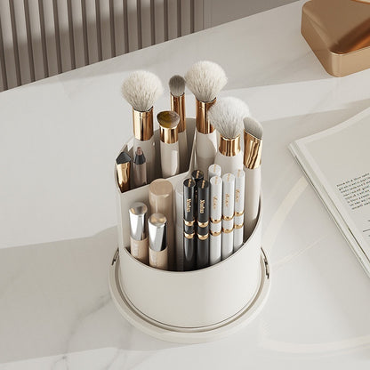 360° Rotary Makeup Brush Storage Box With Cover Dust Proof Makeup Brush Holder