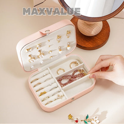 Travel Jewelry Storage Box Velvet Portable PU Leather Earring | Ring | Bracelet | Necklace Organizer