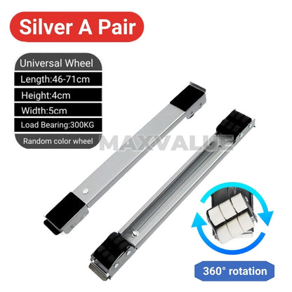 Washing Machine Base With 360° Wheels Fridge Roller Base Washing Machine Rack Refrigerator Stand Movable