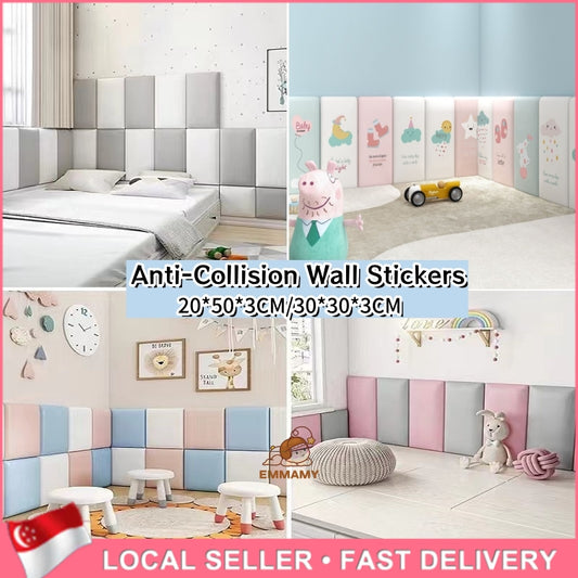 SG EmmAmy®  Wall Cushion Baby Protection Pad Wall Paper Headboard DIY Wall protector Playroom size 20x50/30x30CM
