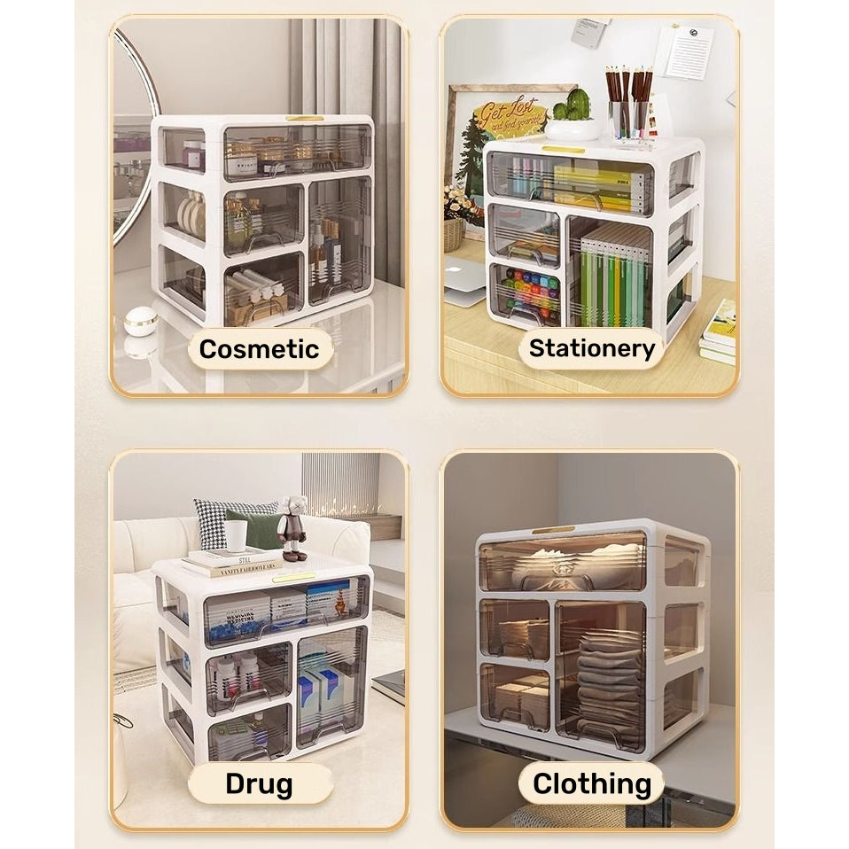 Dressing Table Makeup Organizer Cosmetic Storage Box Desktop Skincare Organizer