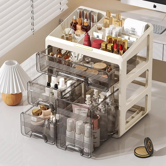 Dressing Table Makeup Organizer Cosmetic Storage Box Desktop Skincare Organizer