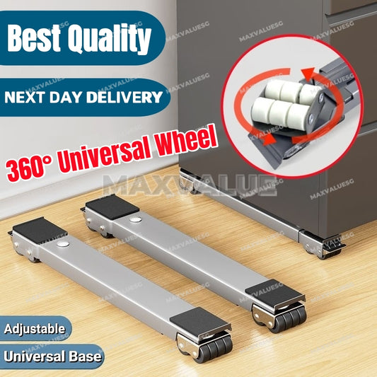 Washing Machine Base With 360° Wheels Fridge Roller Base Washing Machine Rack Refrigerator Stand Movable
