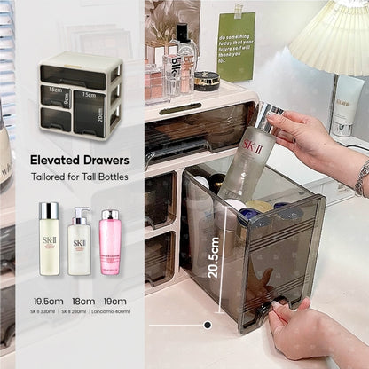 Dressing Table Makeup Organizer Cosmetic Storage Box Desktop Skincare Organizer