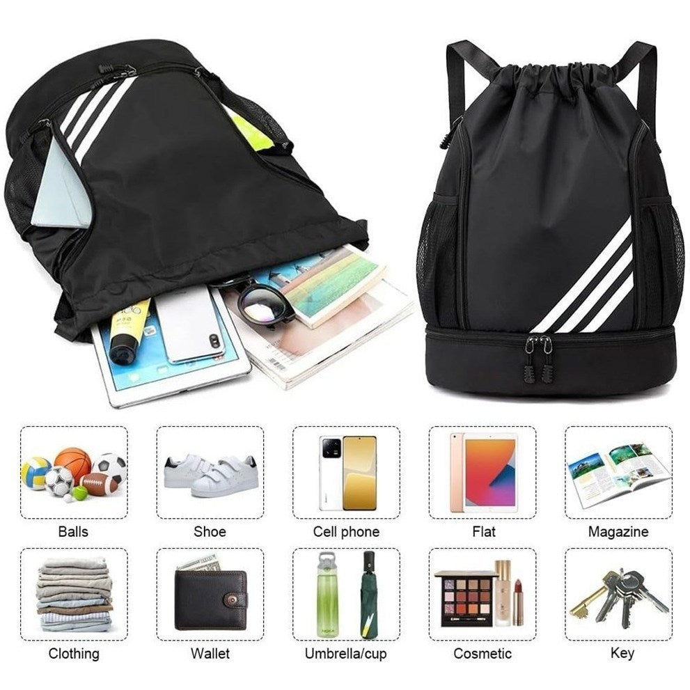 Basketball Backpack Gym Sports Travel Luggage Bag Oxford Waterproof With Independent Shoe Warehouse