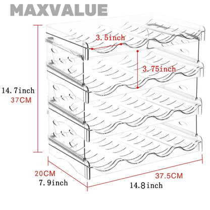 Wine Rack Water Flask Bottle Organizer Thermos Holder Multi-layer Transparent Fridge Organiser